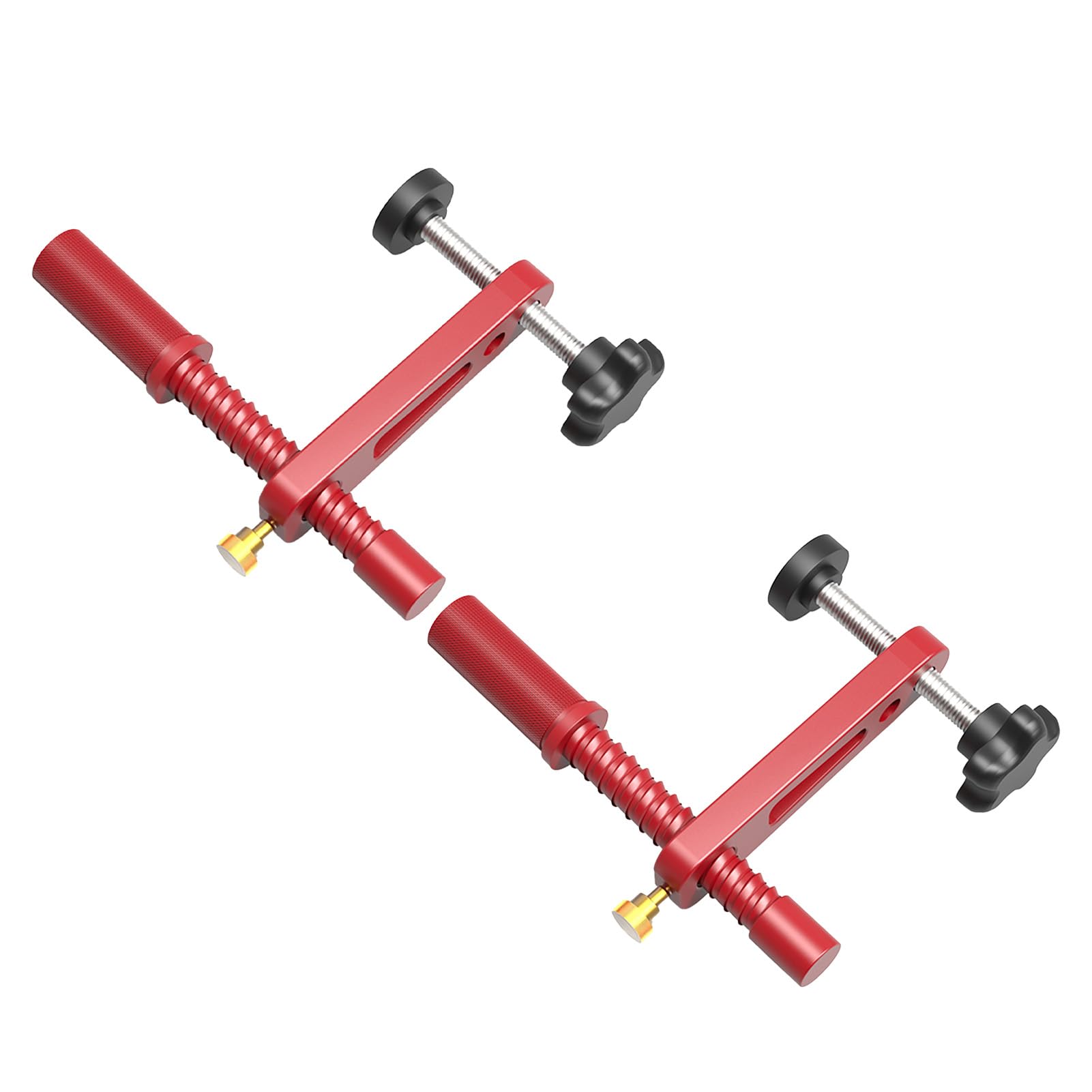 Pince de Serrage D'établi MFT Réglable, Pince de Table à Maintien Rapide pour le Travail du Bois, Matériau en Alliage D'aluminium Robuste, 2 de Serrage pour Banc de Couleur Rouge, Idéale