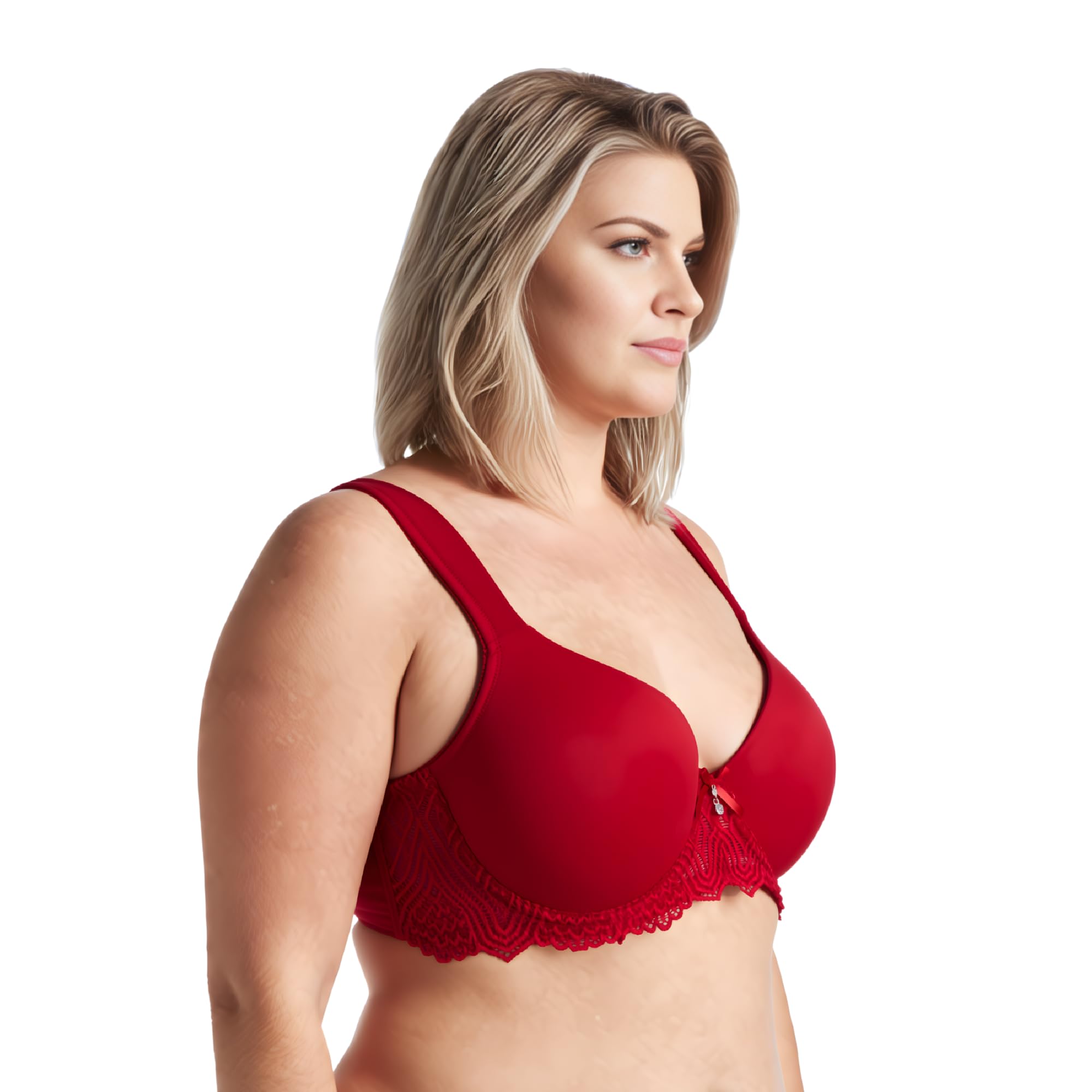 Curve Muse Leggermente Imbottito Ferretto Reggiseno con Spallacci Imbottiti | Imbottito, Elasticizzato, Nylon, Elastan, Spalline Imbottite