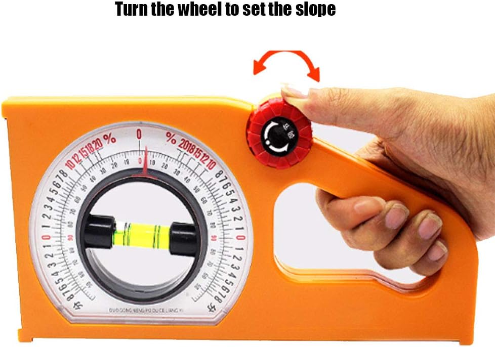 Electronic Slope Angle Gauge Digital Level,Strong Magnet Pitch Finder Level Protractor with Thumb Dial&Handle,ABS Digital Horizontal Angle Slope Measuring Tool