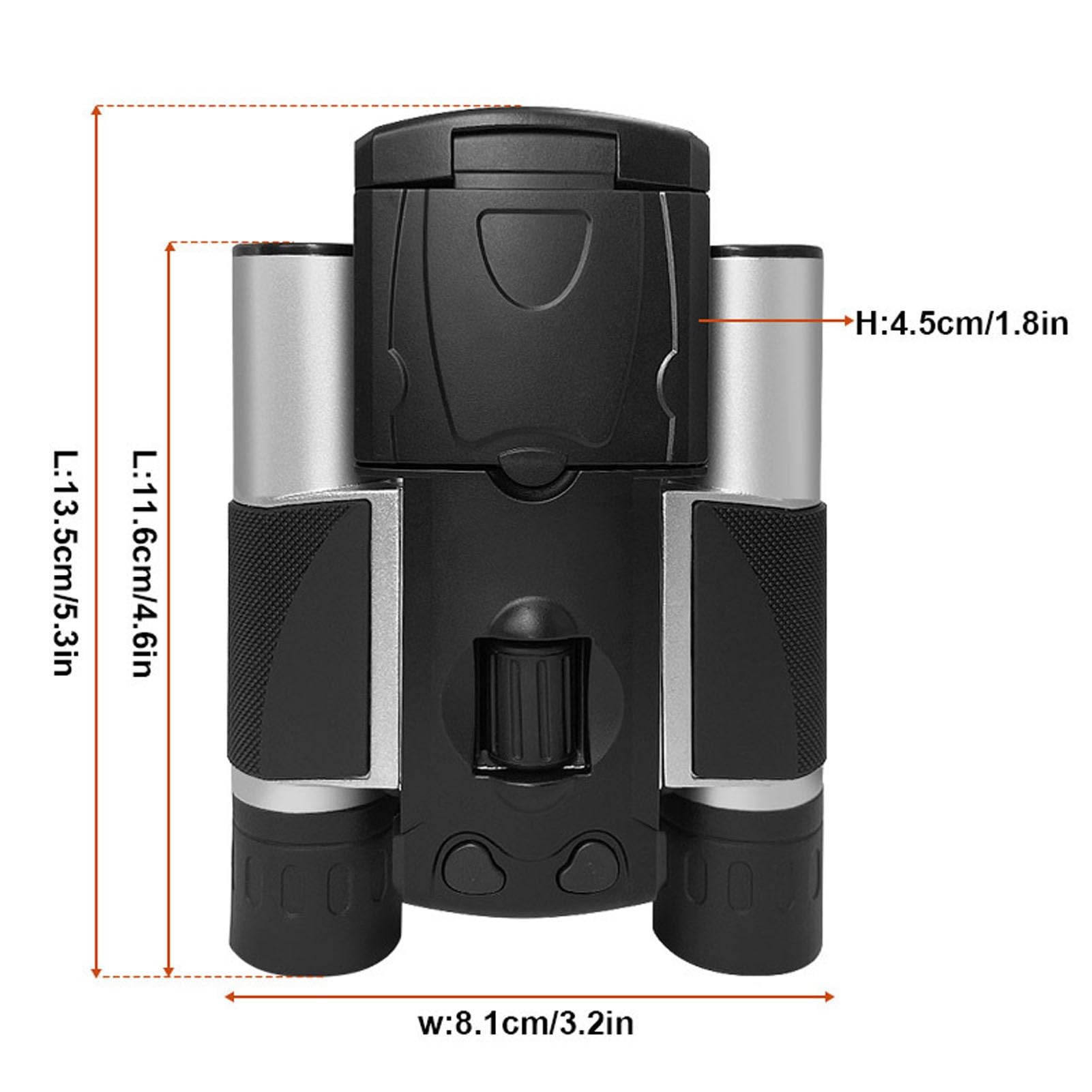 Prismáticos Digitales LCD de 2 Pulgadas con Cámara para Adultos, Grabador de Fotos y Vídeo de 1280 X 1080 de 5 MP, Carga Tipo C, para Observación de Aves, Caza, Conciertos y