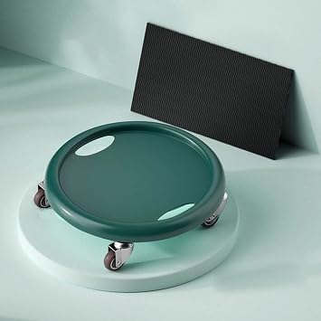 Core Slider Abdominal Training Tool Workout Sliding Disc Ab Slider with 4 Rollers Portable Exercise Equipment for Home Gym Fitness Training Dark Green