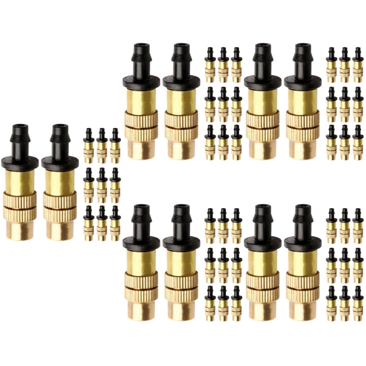 Toyvian 80stücke Teiliges Verstellbare Niederdruck-mistdüsen Kupfer Für Gartenbewässerung Sprühkopfanpassung Für Gartenschläuche Und Sprinkleranwendungen