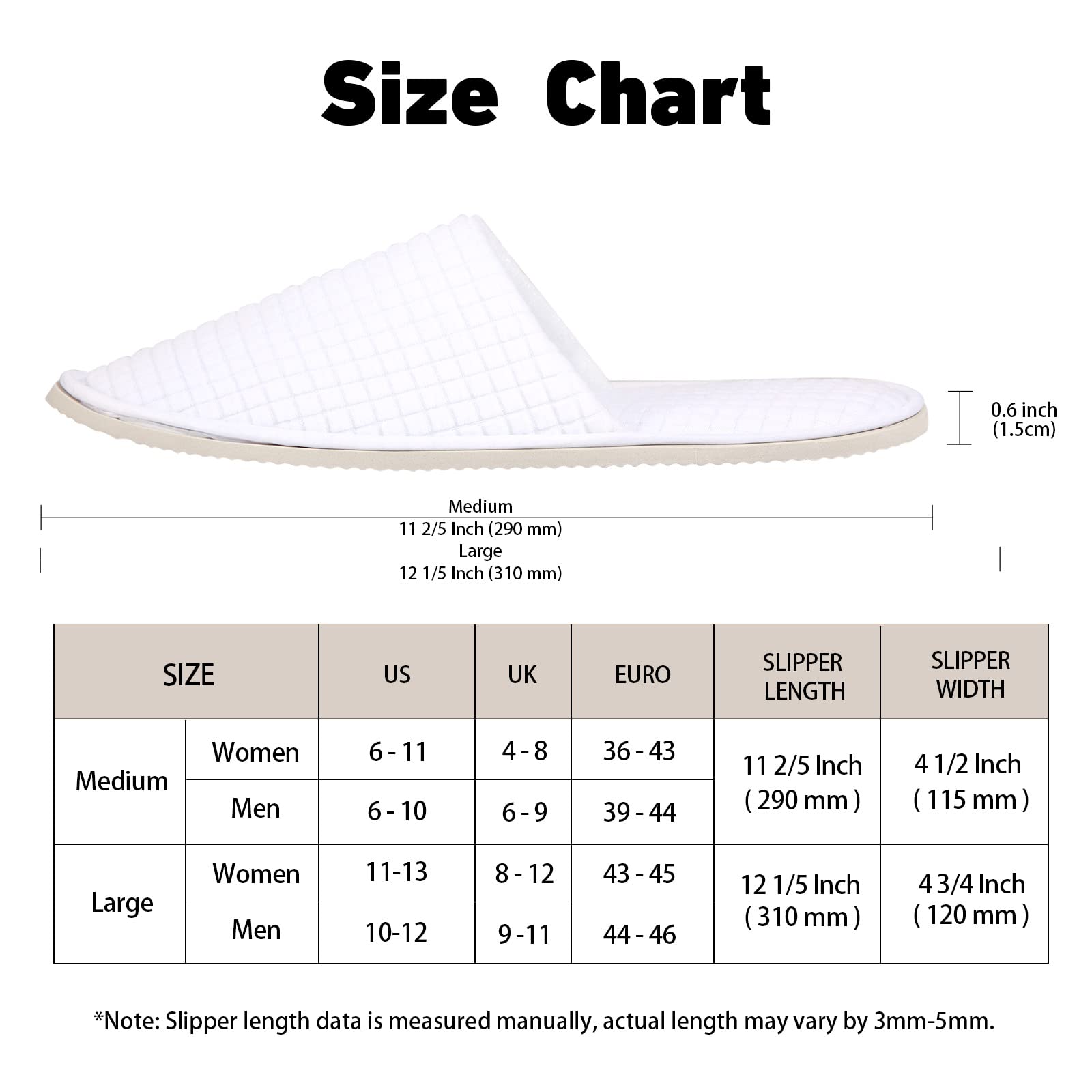 Anmerl 10 Pares de Zapatillas Desechables para Hotel - Calzado al por Mayor para Casas de Huéspedes, Spa, Bodas y Viajes, Talla Universal, Antideslizante, Lavable, Empaque Individual