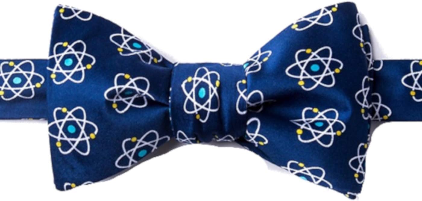 Men's Microfiber Atomic Nucleus Physics Butterfly Self Tie Bow Tie