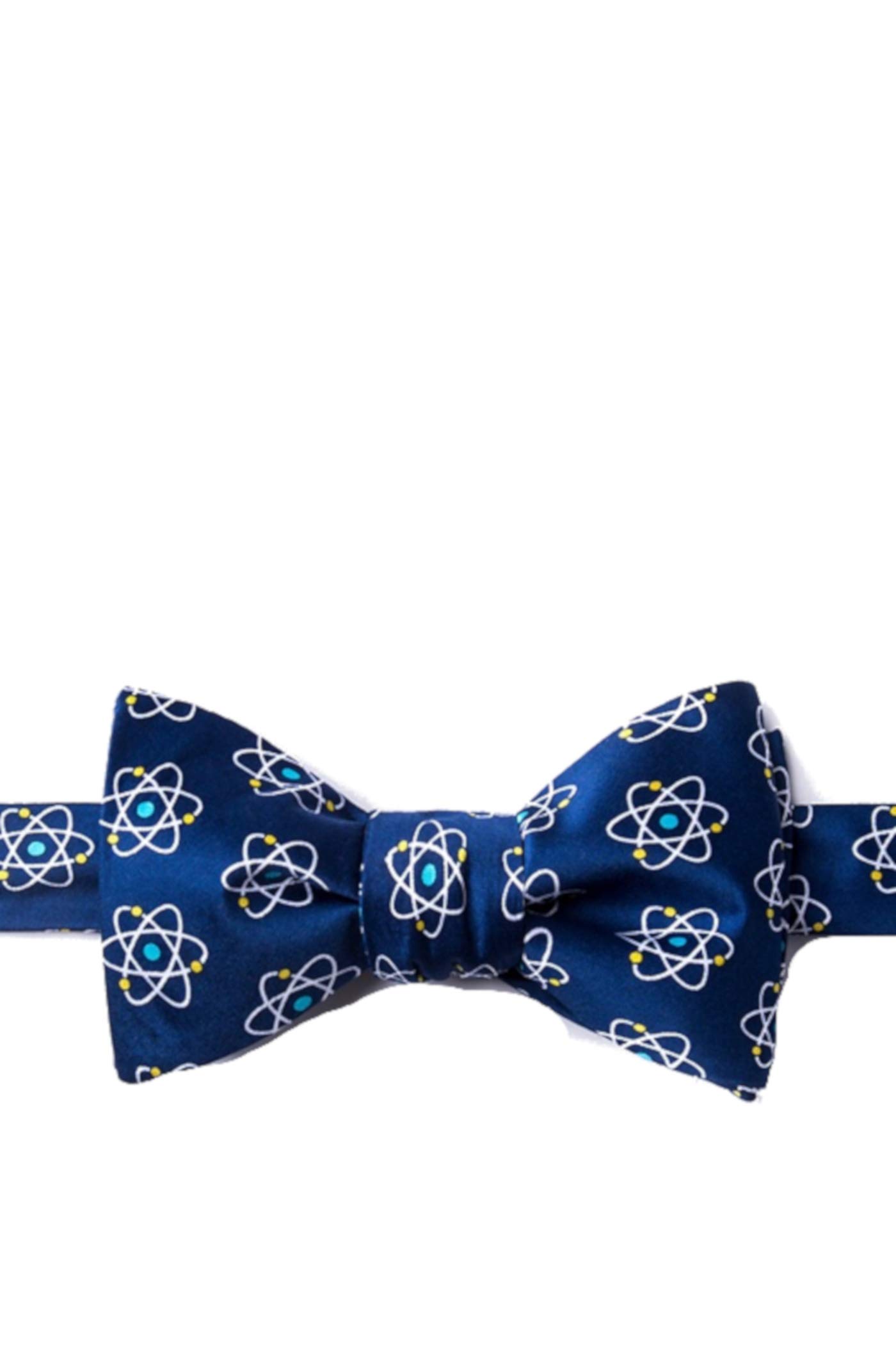 Men's Microfiber Atomic Nucleus Physics Butterfly Self Tie Bow Tie