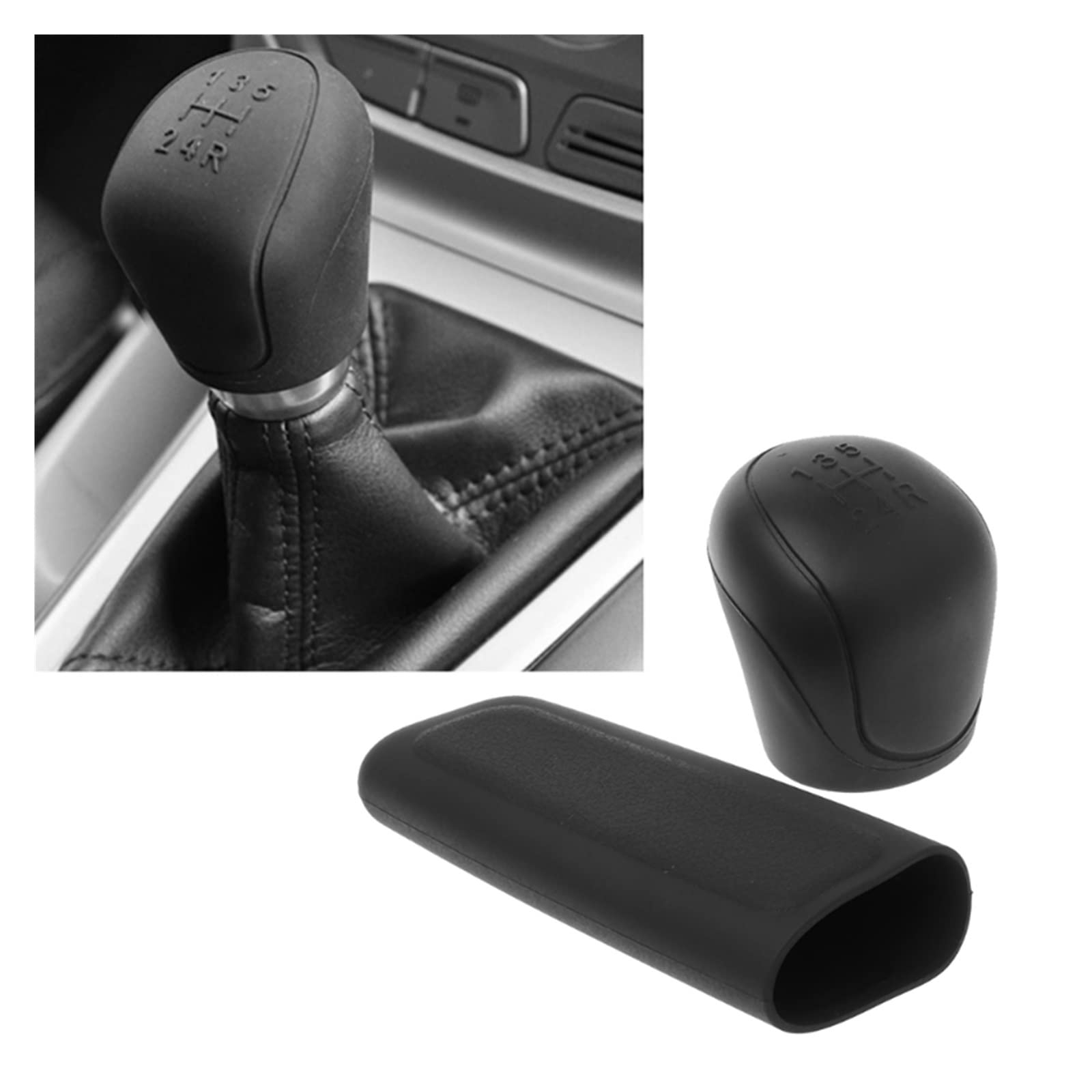 MUMIAO Pomello del cambio in silicone, custodia protettiva per pomello del cambio manuale, antiscivolo, per leva del cambio