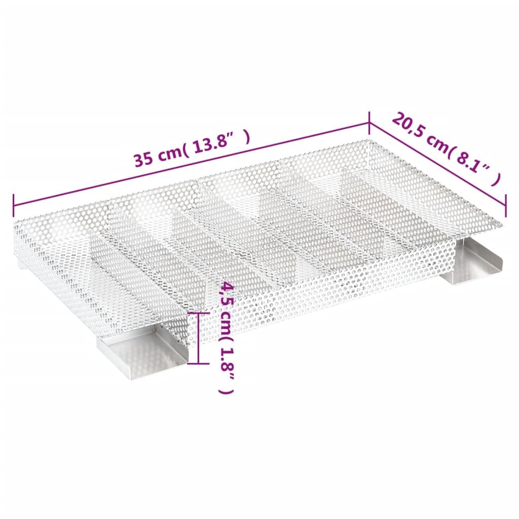Mangloder - Horno para ahumar con generador de humo frío de acero galvanizado, 44,5 x 29 x 110 cm, 12 ganchos en S, 3 rejillas, termómetro, para carne, pescado y barbacoa al aire libre
