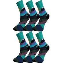 Uniseks Bambu  orap 6'l  Set - Da  Desenli | Diki siz | Nefes Alabilir | Oeko-Tex Sertifikal  Ekolojik Soket  orap