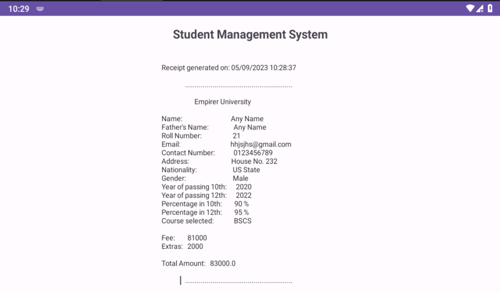 Student Receipt Software Student Management System (Receipt Maker):Amazon.de:Appstore for Android
