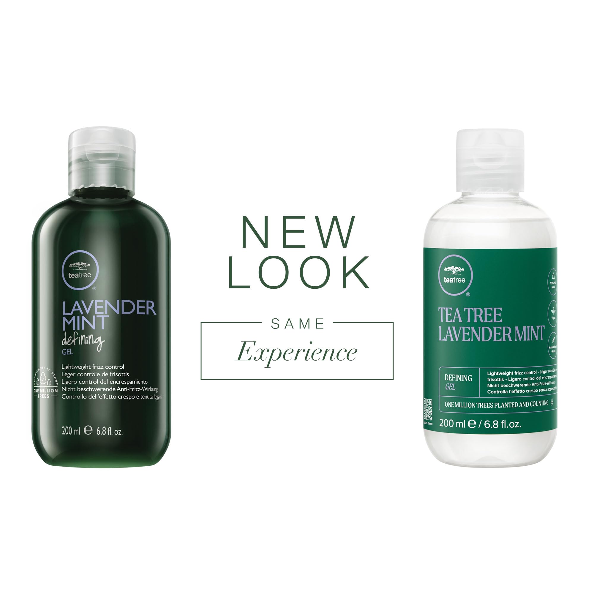 Tea Tree Lavender Mint Defining Gel, Lightweight Frizz Control, For Coarse, Curly + Dry Hair