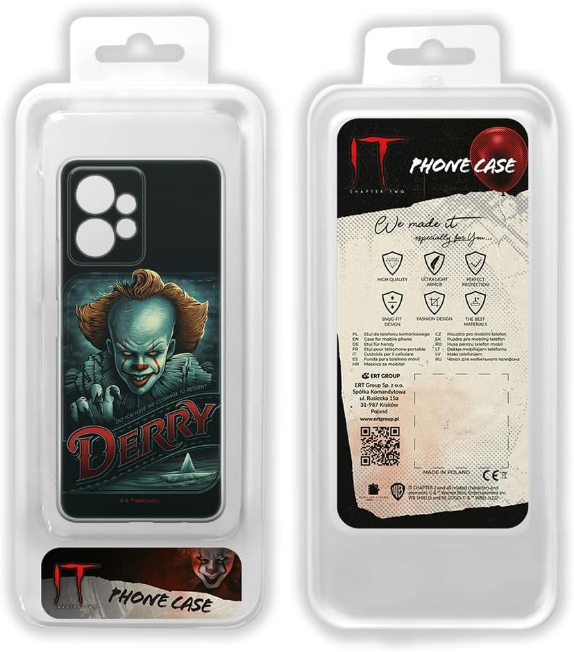 ERT GROUP Mobile Phone Case for Xiaomi Redmi Note 12 4G Original and Officially Licensed Horror Pattern It 021 Perfectly Adapted to The Shape of The Mobile Phone, TPU Case