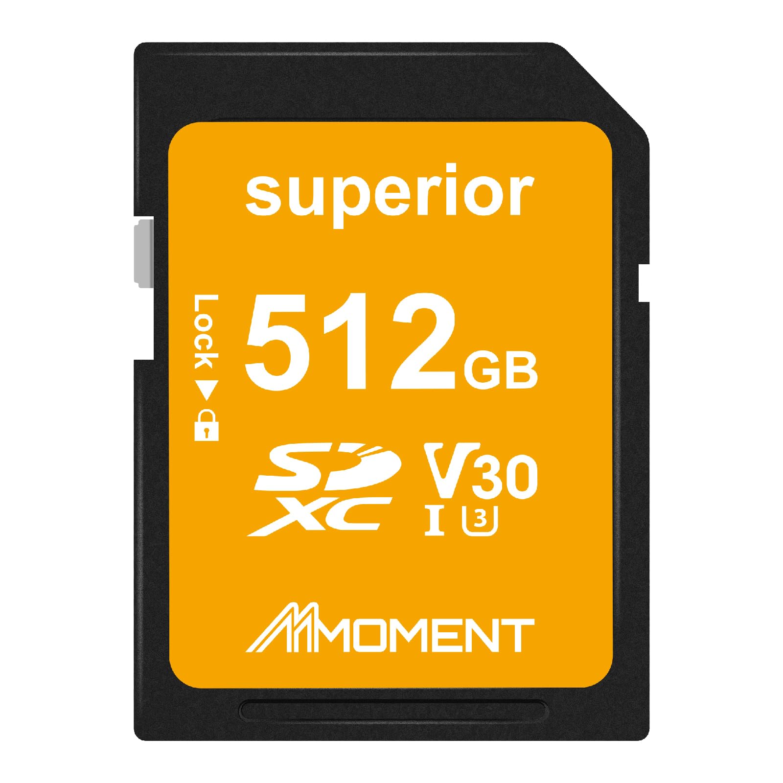 MMOMENT Scheda SD da 512 GB UHS-I U3 V30 classe 10 ad alta velocità SDXC - Fino a 95 MB/s in lettura, 55 MB/s in scrittura, compatibile con fotocamere DSLR, laptop, videocamere, video 4K UHD