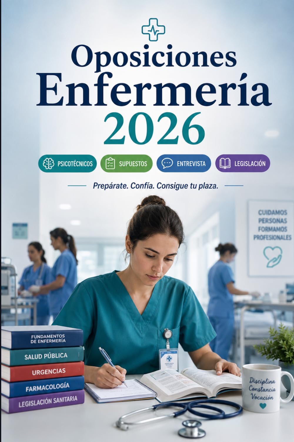 Oposiciones Enfermería 2026: Fundamentos de enfermería, salud pública, urgencias, farmacología, legislación sanitaria, test y casos clínicos