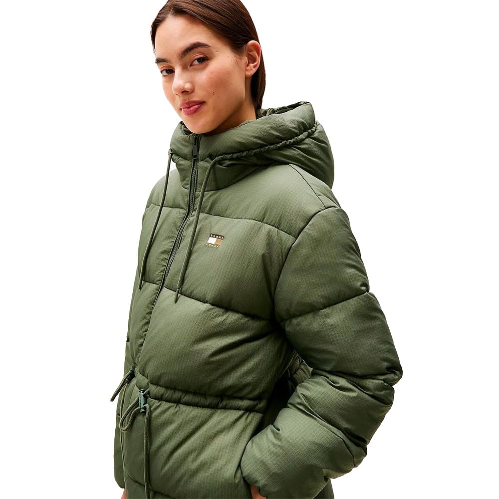 Tommy Jeans Tjw Hooded Midi Puffer Jacket Dw0dw21626 Chaqueta acolchada Mujer (Pack de 1)