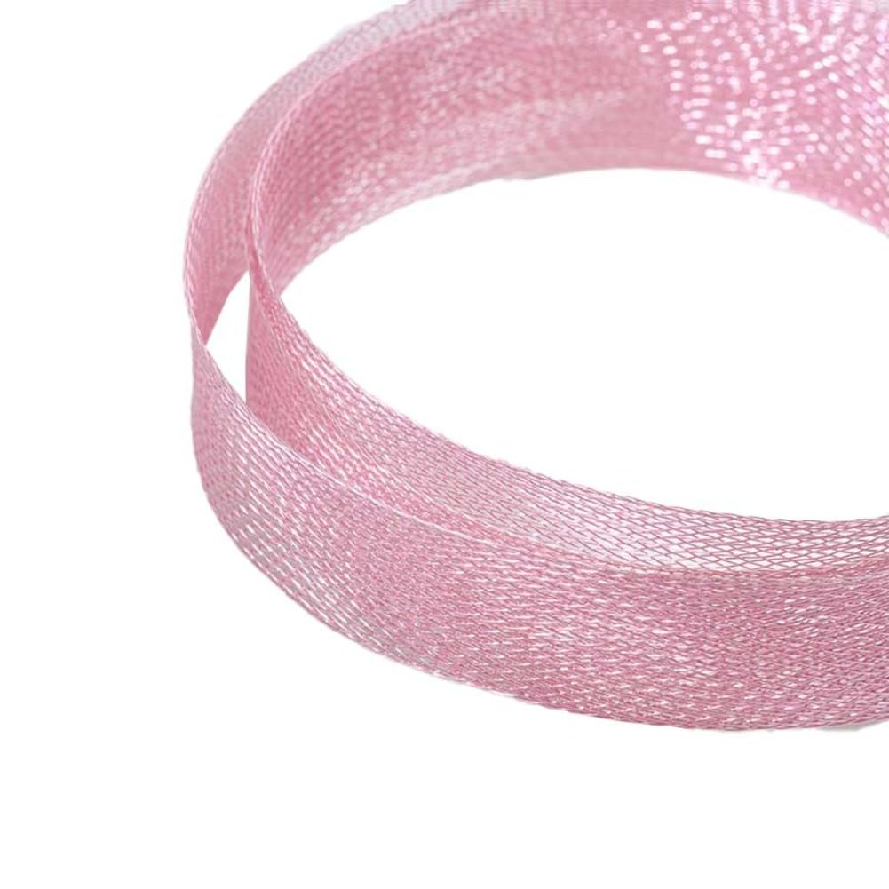 Taśma siatkowa 30 mm x 5 m Crinoline Band Metal Boning Rosshare plecionka ozdobna taśma usztywniająca elastyczna włosie końskie warkocz sztywny warkocz Horsehair Braid do szycia sukni ślubnej