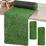 2 Pcs 12 X 108 Inch Grass Table Runner Artificial Turf Table Runner Synthetic Grass Tabletop Decor Green Rug Placemats Liner For Parties Wedding Banquet Faux Moss Decor