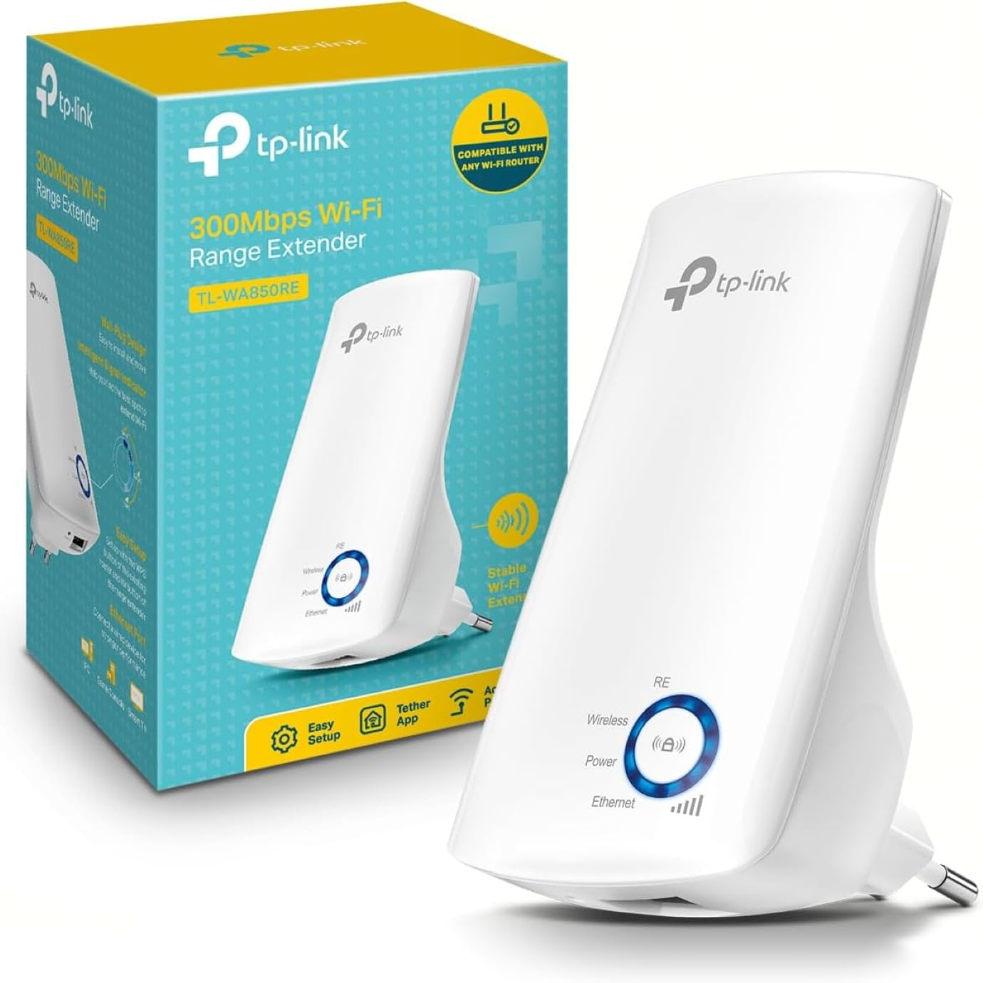 Repetidor Inalámbrico TP-Link TL-WA850RE 300Mbps/ 2 Antenas Internas