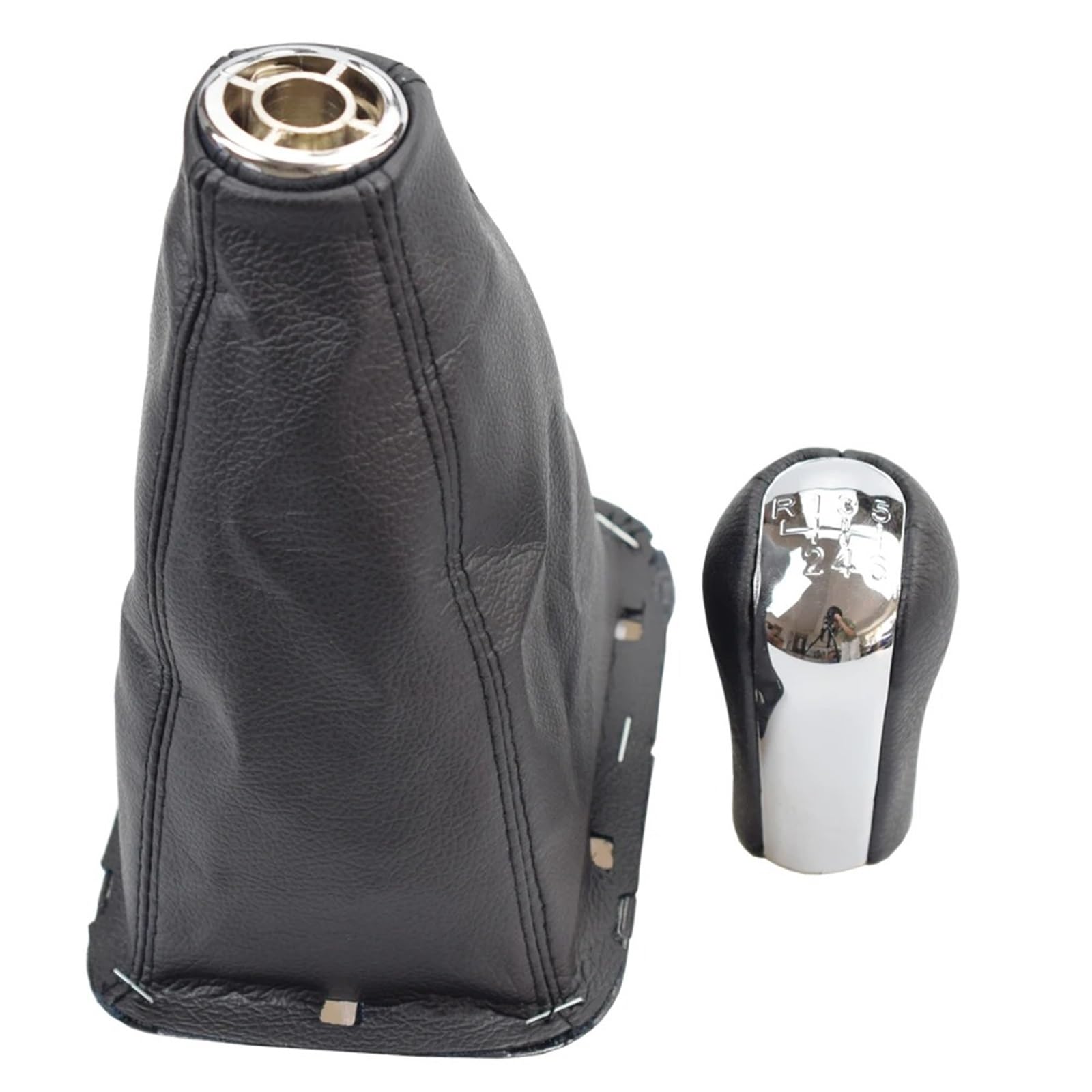 Tusgt 6 Speed Gear Shifter Knob Head For Toyota For Avensis T25 Mk2 Ii 2003-2009 Manual 5 Gear Shift Lever Knob Stick Head Handball Gaiter Boot Cover Case(6 Speed)