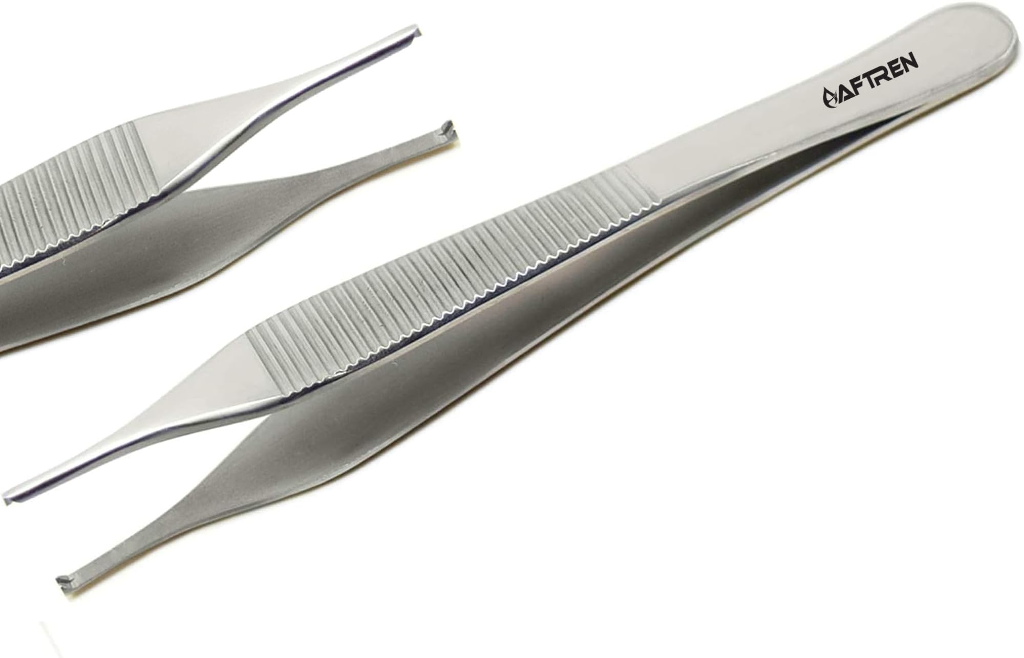 Pinzas Adson Kocher 1x2 dientes acero inoxidable punta fina para vendajes suministros hospitalarios veterinarios