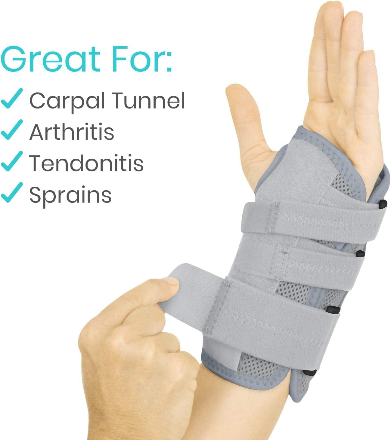 Amаzіng 🔥 Vive Carpal Tunnel Wrist Brace (Left or Right) - Arm Compression Hand Support Splint - for Men, Women, Kids, Bowling, Tendonitis, Arthritis, Athletic Pain, Sports, Golf - Universal Adjustable Fit