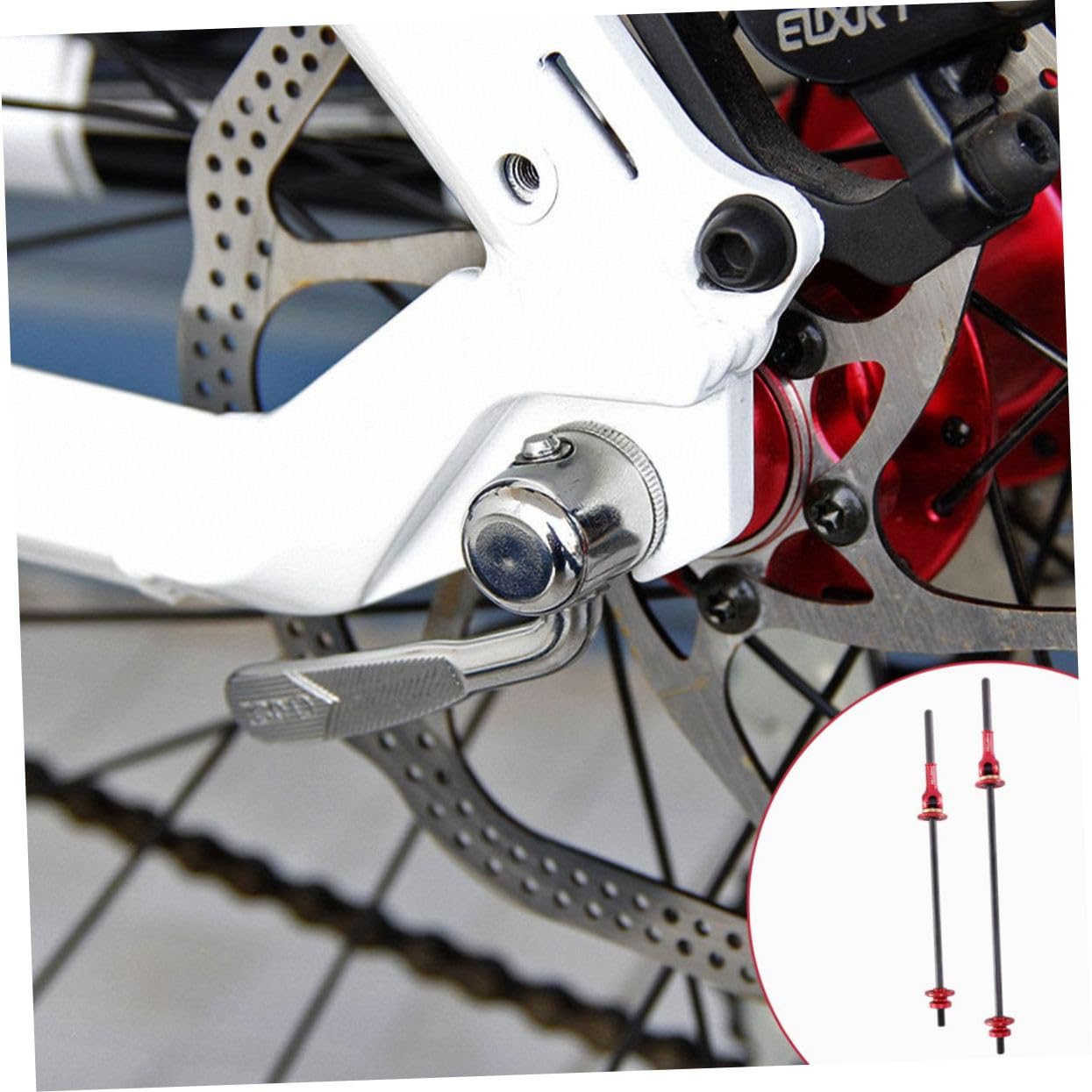 iplusmile Levier De Dégagement Rapide pour Vélo Brochette De Dégagement Rapide Amovible Outil De Dégagement Rapide en Titane Rouge