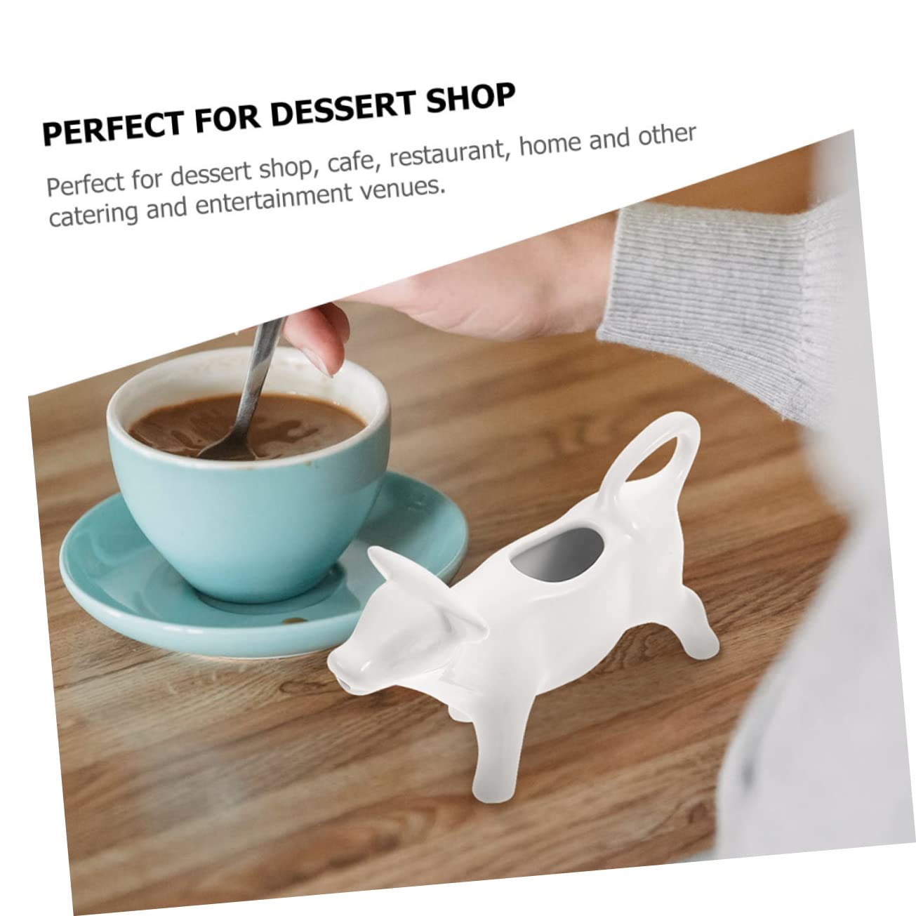 UKCOCO 3 pièces Pichets à Lait Céramique Pratique de Tasses Multi Fonctionnelles pour Lait et Sauces Design Élégant Vache