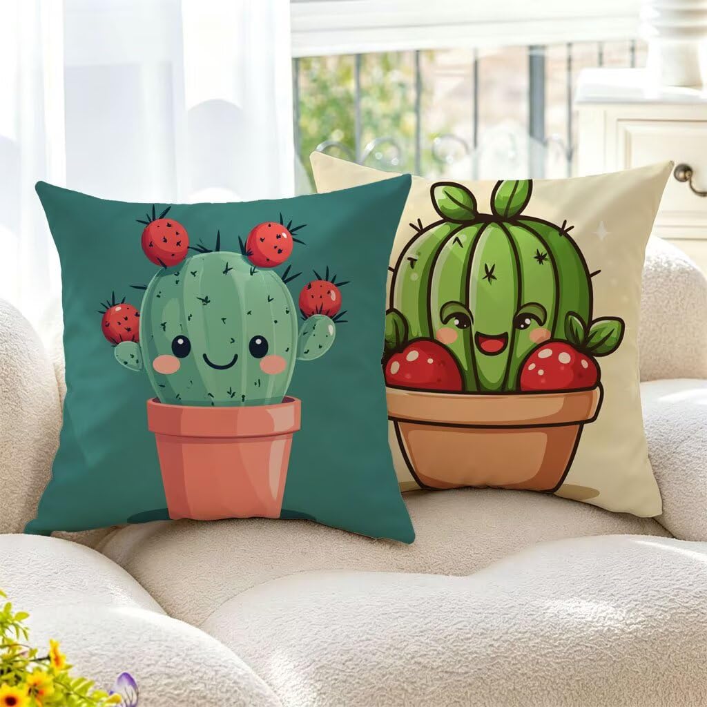 Funda Cojin 70x70 Juego de 2 Terciopelo Cojines Sofa Dibujos Animados u-478