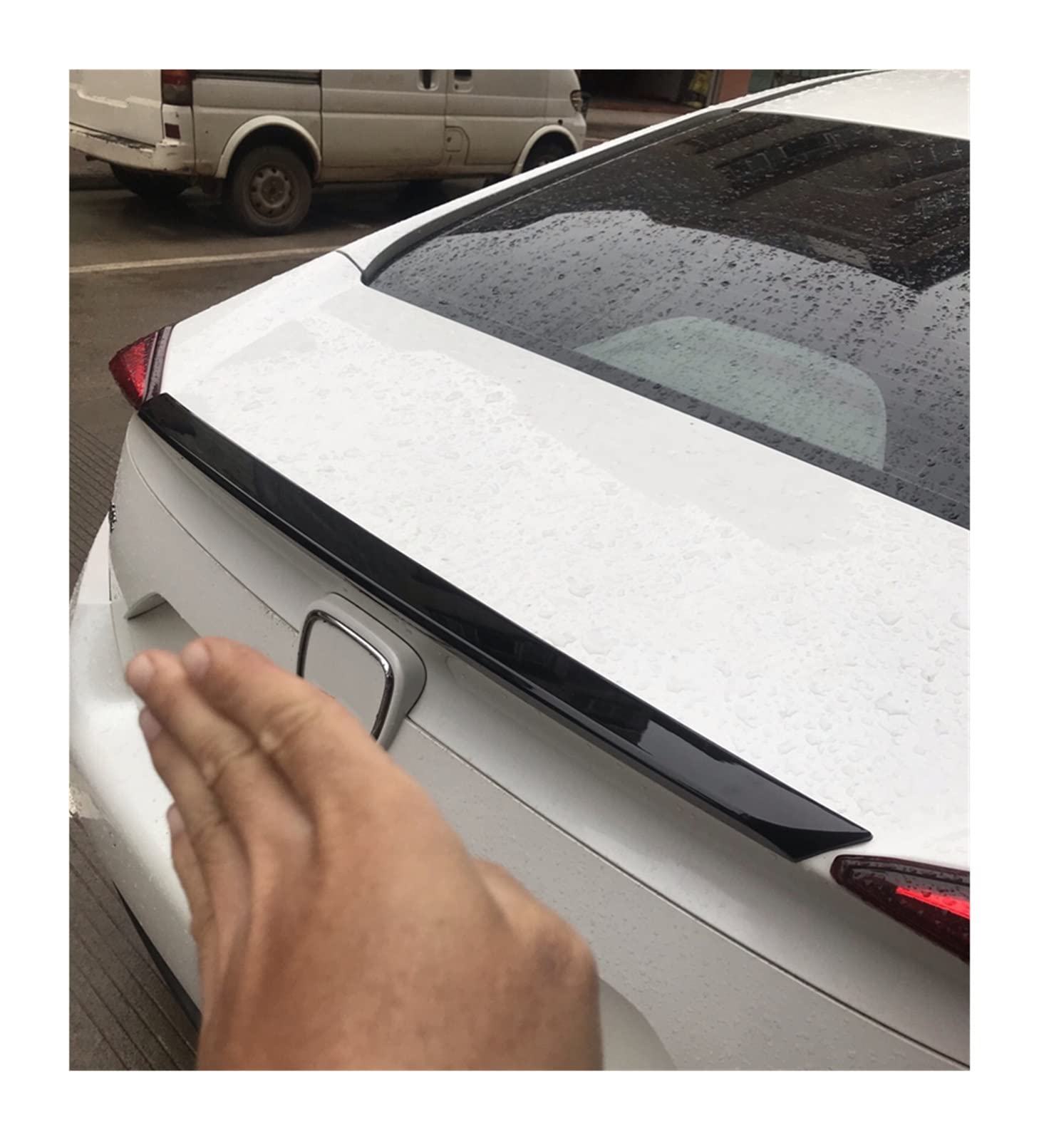 Tylny Spoiler Bagażnika Samochodu Dyfuzor Splitter Tylna Klapa Tylna Skrzydło Body Kit Akcesoria Samochodowe Do Stylizacji Dla Civic 2016-2020(Glossy Black)