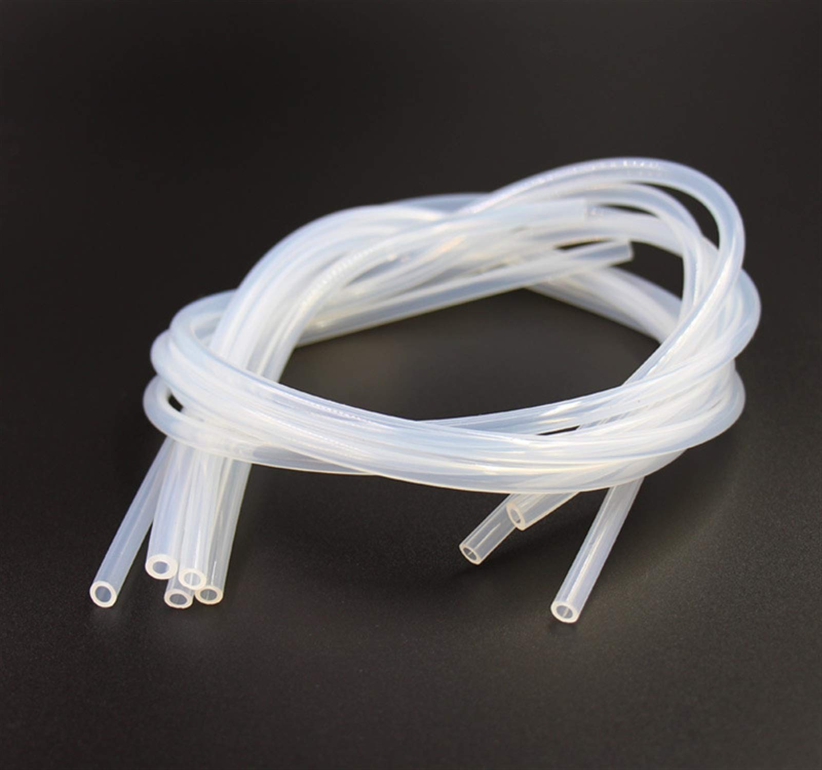 Tubo de goma de silicona flexible transparente, tubo de agua potable de goma de silicona, varios tamaños (8 x 10 mm)