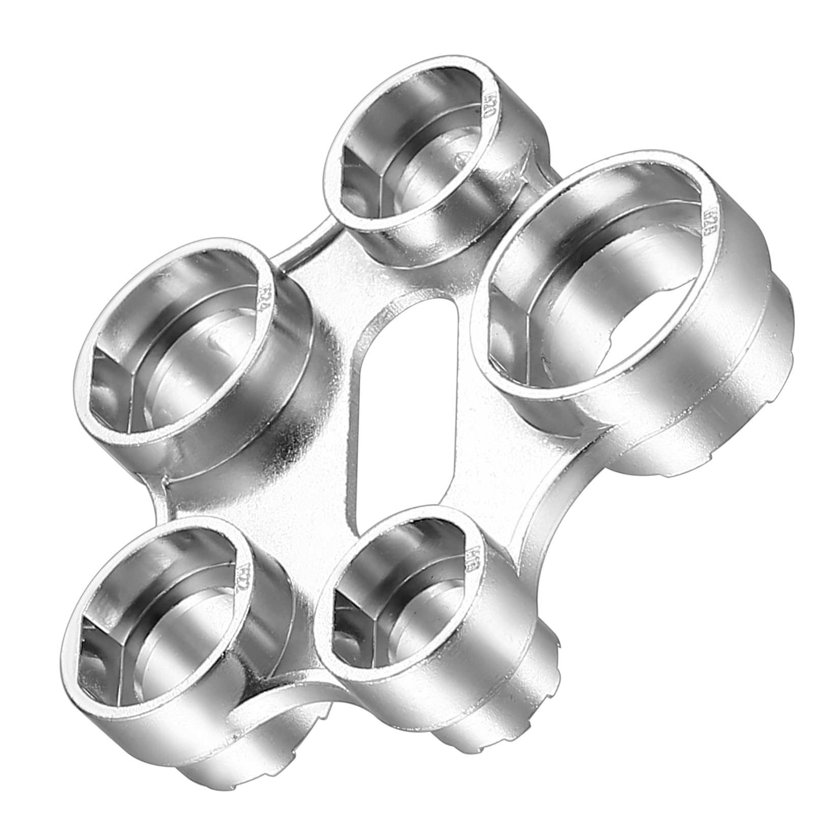 1 x klucz perlatora kranu, 10 w 1 klucz aeratora kranu, wielofunkcyjny klucz 10 rozmiarów, do wymiany filtrów łazienkowych i kuchennych (srebrny)
