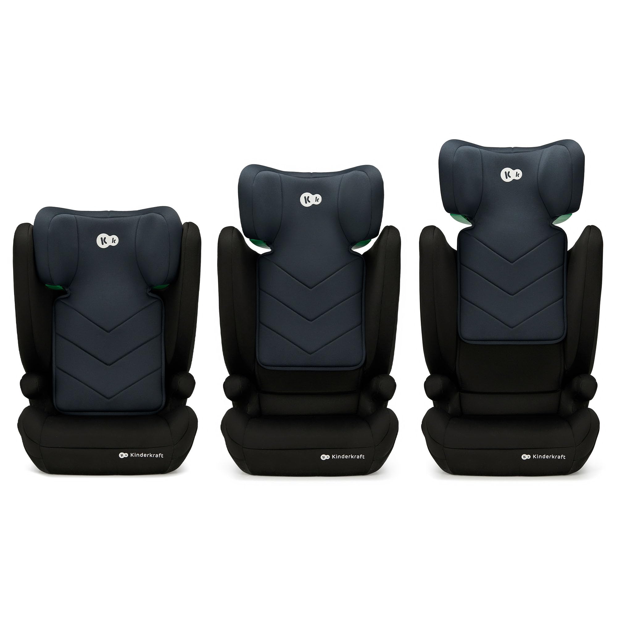 Kinderkraft I-SPARK i-Size Siège auto bébé Groupe 2/3 100-150 cm, de 3,5 à 12 ans, 15 à 36 kg, léger (4,85 kg), ceinture de sécurité à 3 points, Protection latérale, Noir