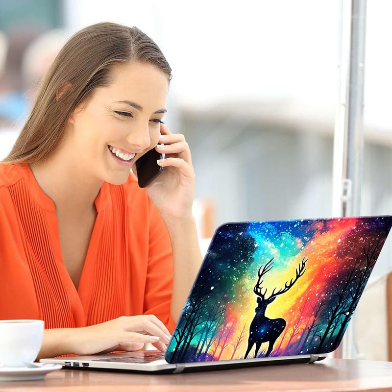 Image of Floral F40 Top+Wrist Pad Vinyl Laptop Skin /Sticker /Cover for 14 Inches Laptops Laminated-Removable-HD Quality Compatible for Hp-Dell-Sony-Lenovo-Asus etc.(13.8x9.6 Inches)