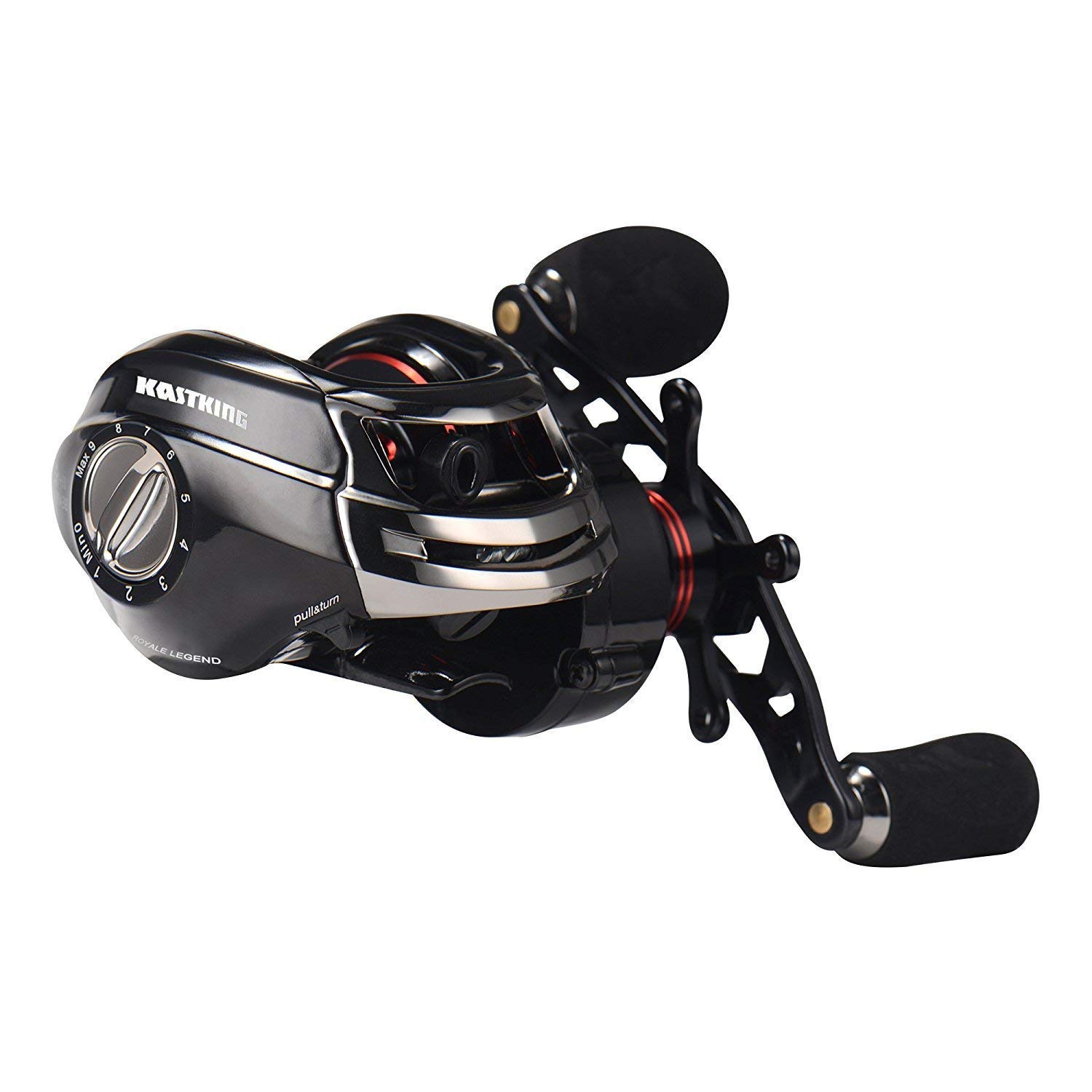 KastKing Royale Legend GT Baitcasting Reels, New Low Profile Design Baitcaster Fishing Reel, Magnet Braking System, 17.6 Lbs Carbon Fiber Drag, 5+1 Shielded Stainless Steel Bearings