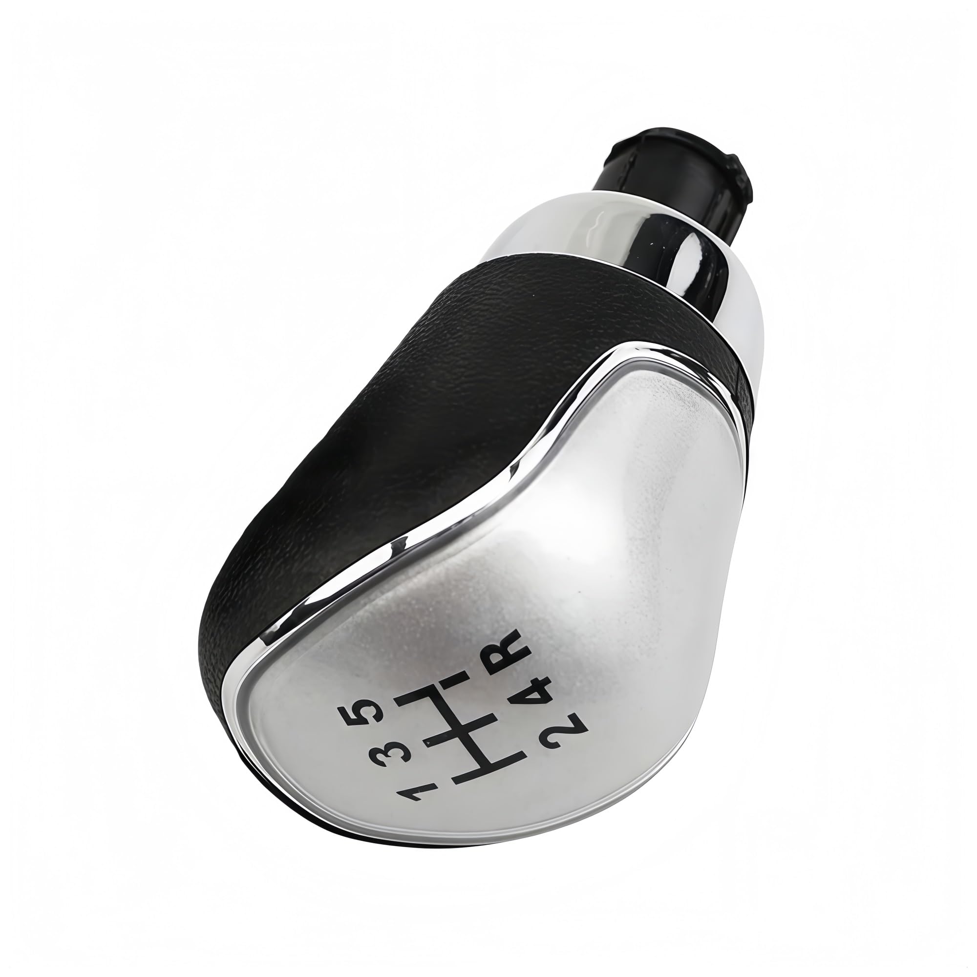 Jeocoai 5 Silver Car Gear Knob For Ford For Focus Mk2 Mk3 For Fiesta Mk7 C-Max B-Max 5/6 For Speed Car Gear Stick Shift Knob(5 Silver)