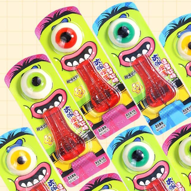 Amazon | 30個入り 大目モンスター舌型グミ 目玉ボールキャンディ 面白