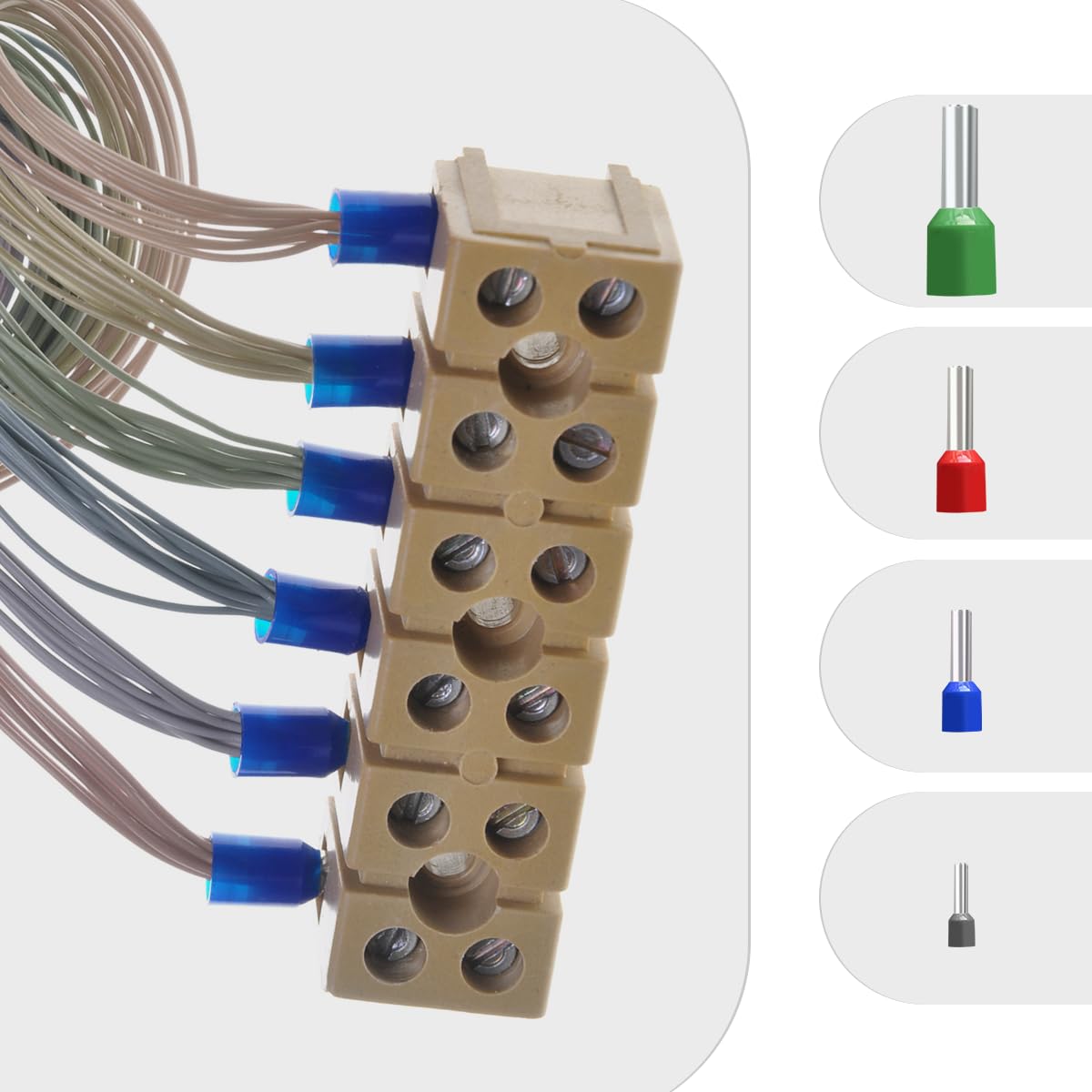 Kit 1200 Puntalini Elettrici Lytool - Singoli E Doppi Per Cavi 0.3-16mm², Con Crimpatura Sicura - Foto 14
