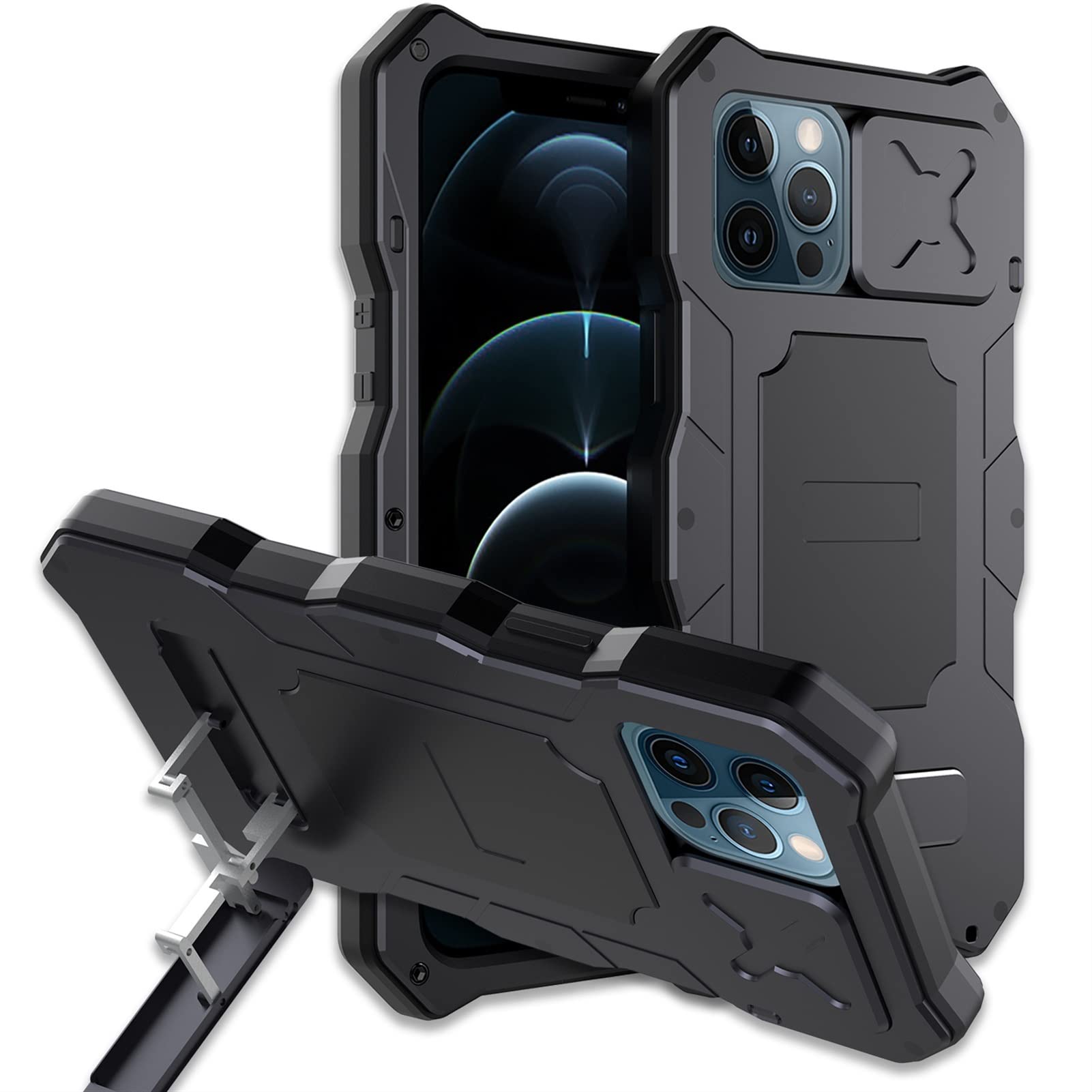 Coque armure iPhone 13 Pro Max protection métal antichoc renforcée - 8