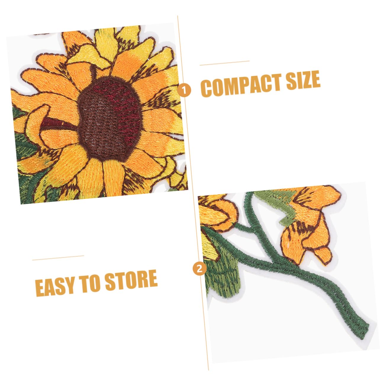 STOBOK 30piezas Parche De Hierro De Flores De Sunflower Para Ropa Mochilas y Pantalones