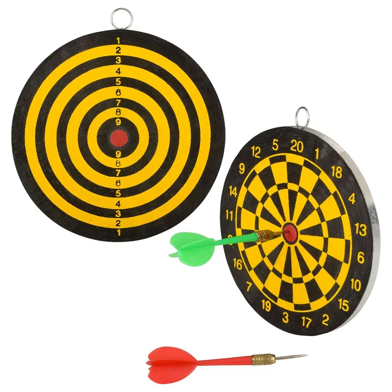 Mini Dart Board - Small Office Dart Game with Darts - Double Sided Game Novelty Arcade