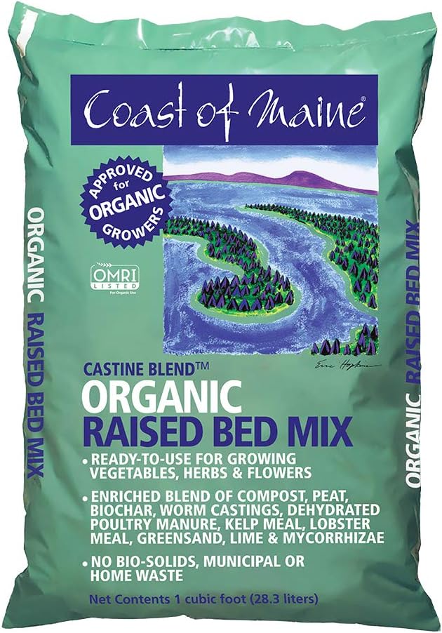 New Coast of Maine - Organic Raised Bed Mix - Castine Blend, 1.0cf : Patio, Lawn & Garden