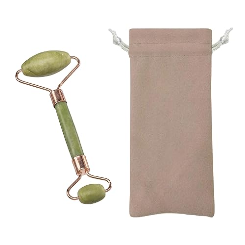 Miniatura 6 de Zoe Ayla - Rodillo facial de cristal de jade, 1 unidad, rodillo facial para mujeres y hombres, masajeador facial de doble extremo, desinflador