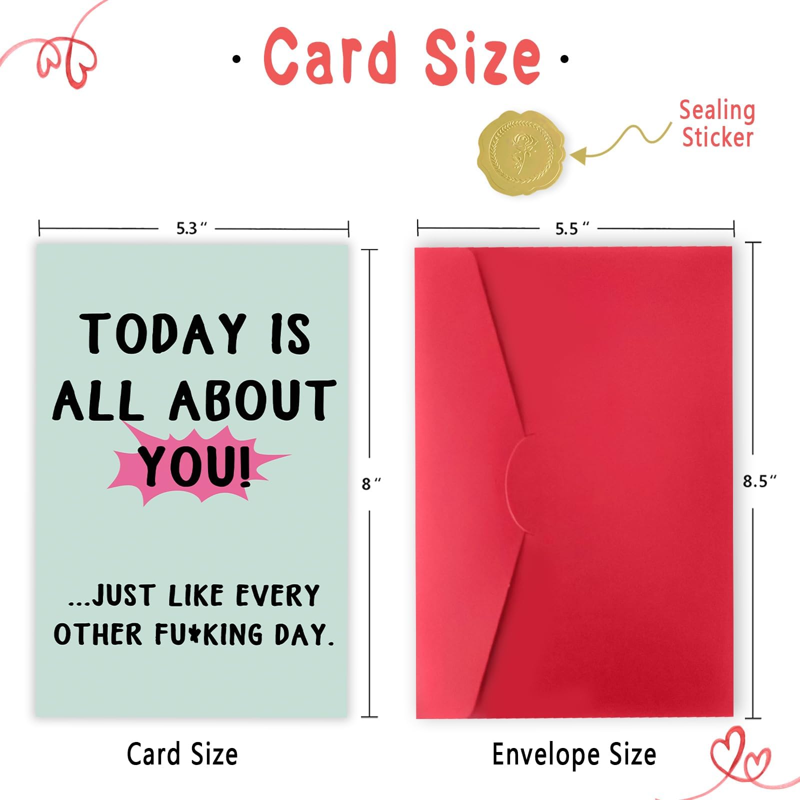 Funny Birthday Card for Him Her, Sweet Valentine Card for Husband Wife, Romantic Anniversary Card for Girlfriend Boyfriend, Happy Bday Card for Sister Brother Friend