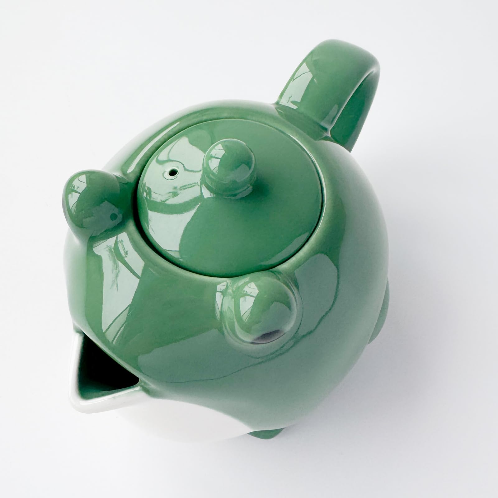 Juego de té, lindo regalo de tetera, juego de servicio de té, tetera de cerámica enviar exquisitas pegatinas de rana