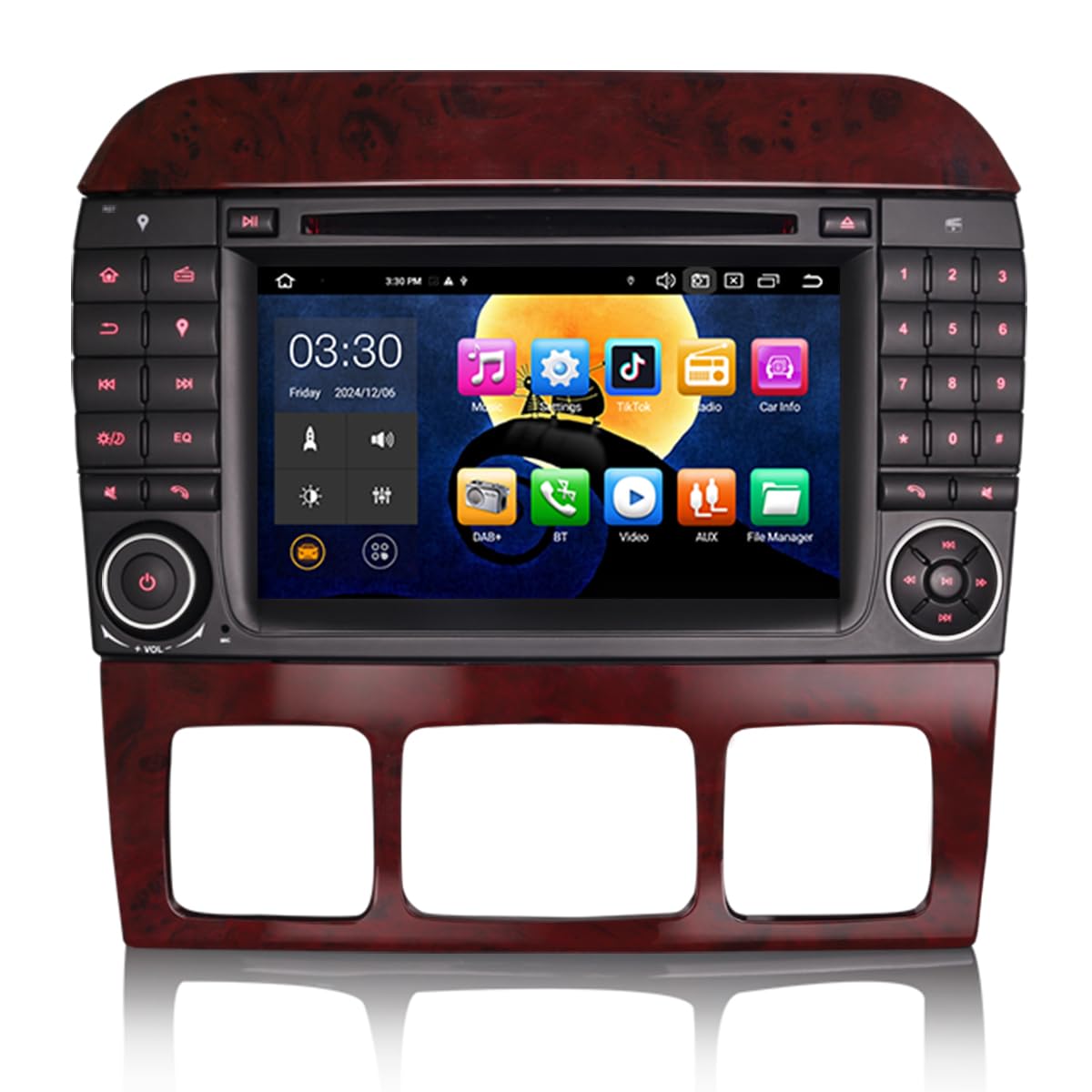 8 Core 4GB 64GB Android 14 Autoradio per Mercedes Benz Classe S W220 Classe CL W215 GPS Navigatore Carplay Android Auto DSP Bluetooth 5.0 A2DP Radio WiFi DAB+IPS Schermo tattile Canbus