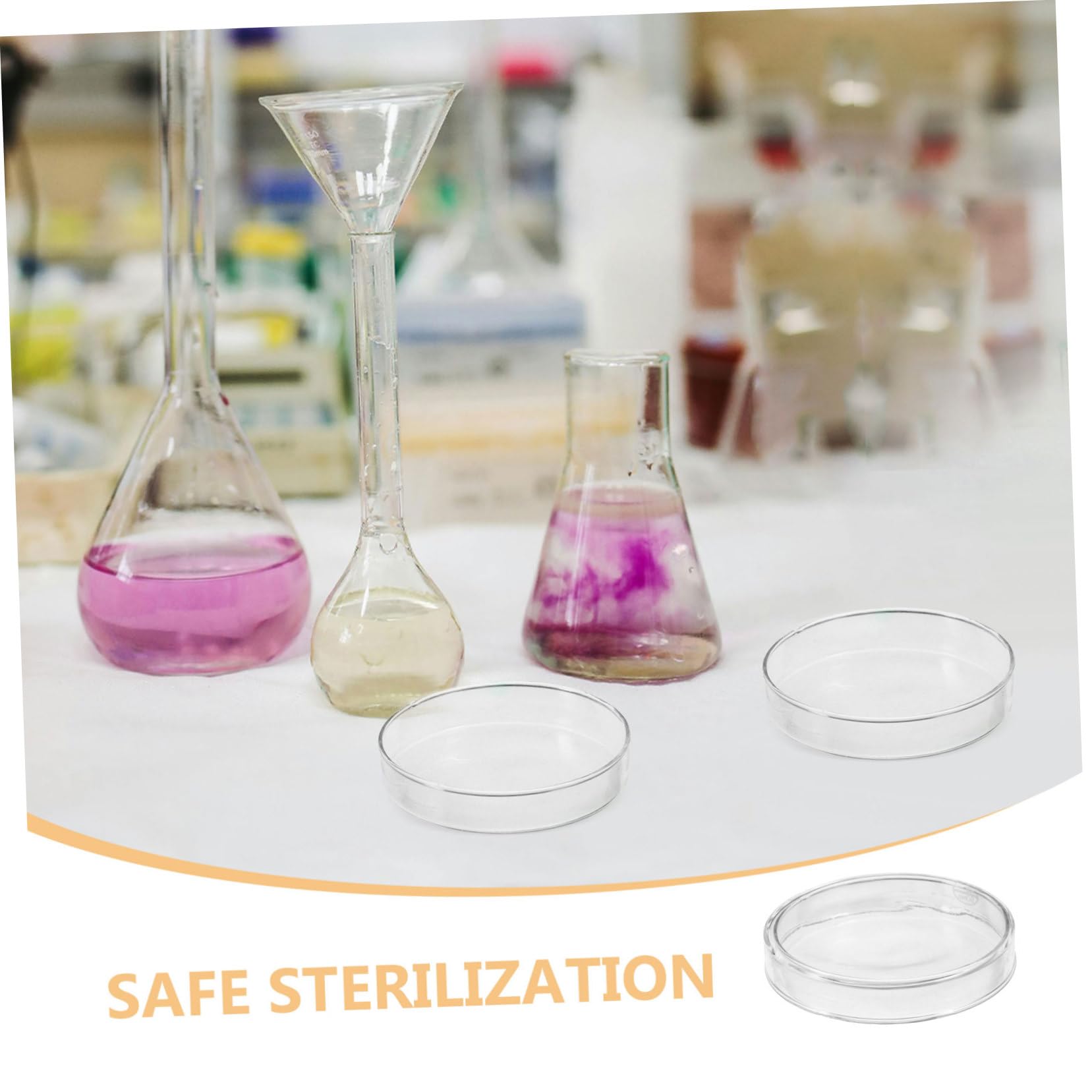 PLAFOPE 5 Stück Teiliges Glas Petri-schale mit Deckel Hitzebeständig und Langlebig für Mikrobiologie Pflanzengewebekultur und Laboruntersuchungen Klare Kulturplatten für Präzise