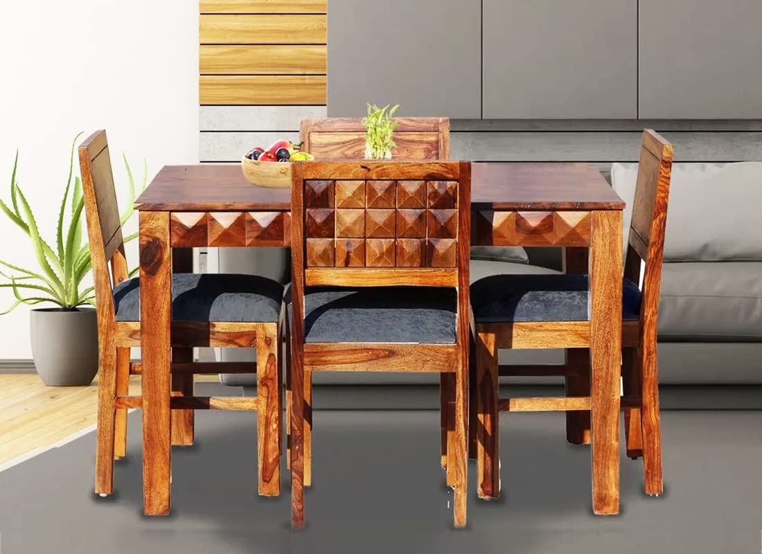 Handwoody Dining Table 6 Seater 6 Seater Dining Set with Chairs Wooden Six Seater Dinning