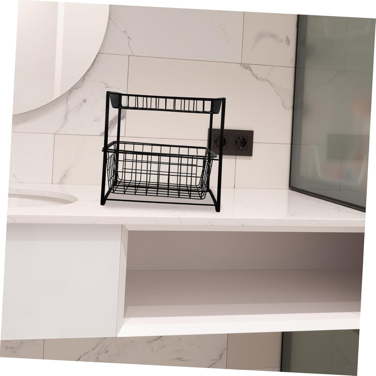 Alipis Sink Organizer for Bathroom and Kitchen Smooth Storage Two Storage Rack for Cleaning Supplies and Toiletries Easy Assembly and Space Efficient Design