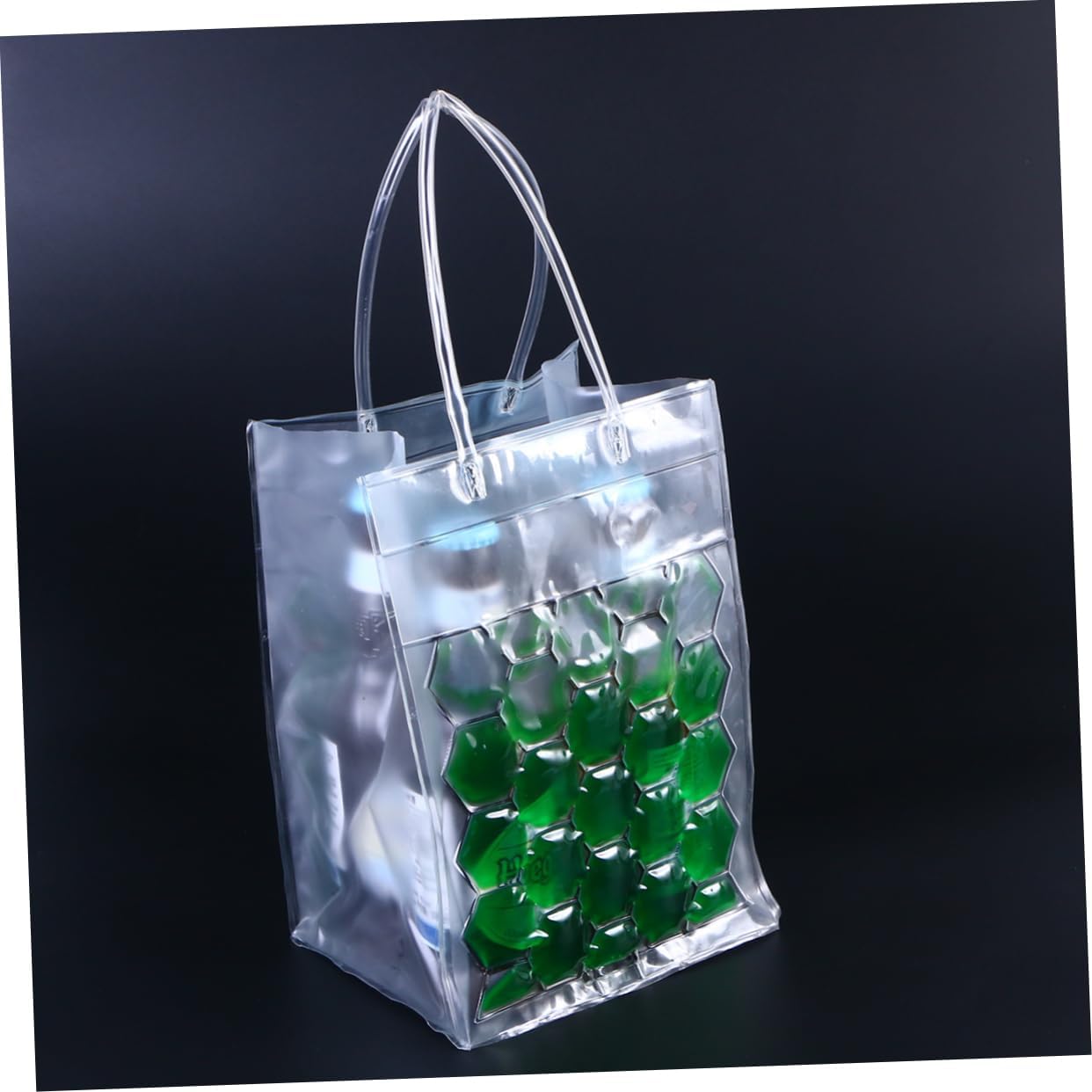 COLLBATH 2-Pack PVC Wine Bottle Chill Cooler Ice Bags Chilling Carrier for 750ml Red Wine and Beer Reusable Gel Ice Bags for Parties and Events