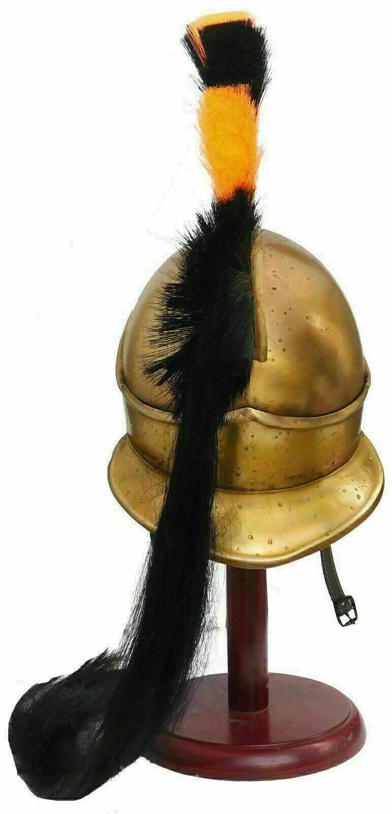 Generic Medieval Armour King Greek Spartan Helmet & Wooden Stand, Large, As Shown in Image