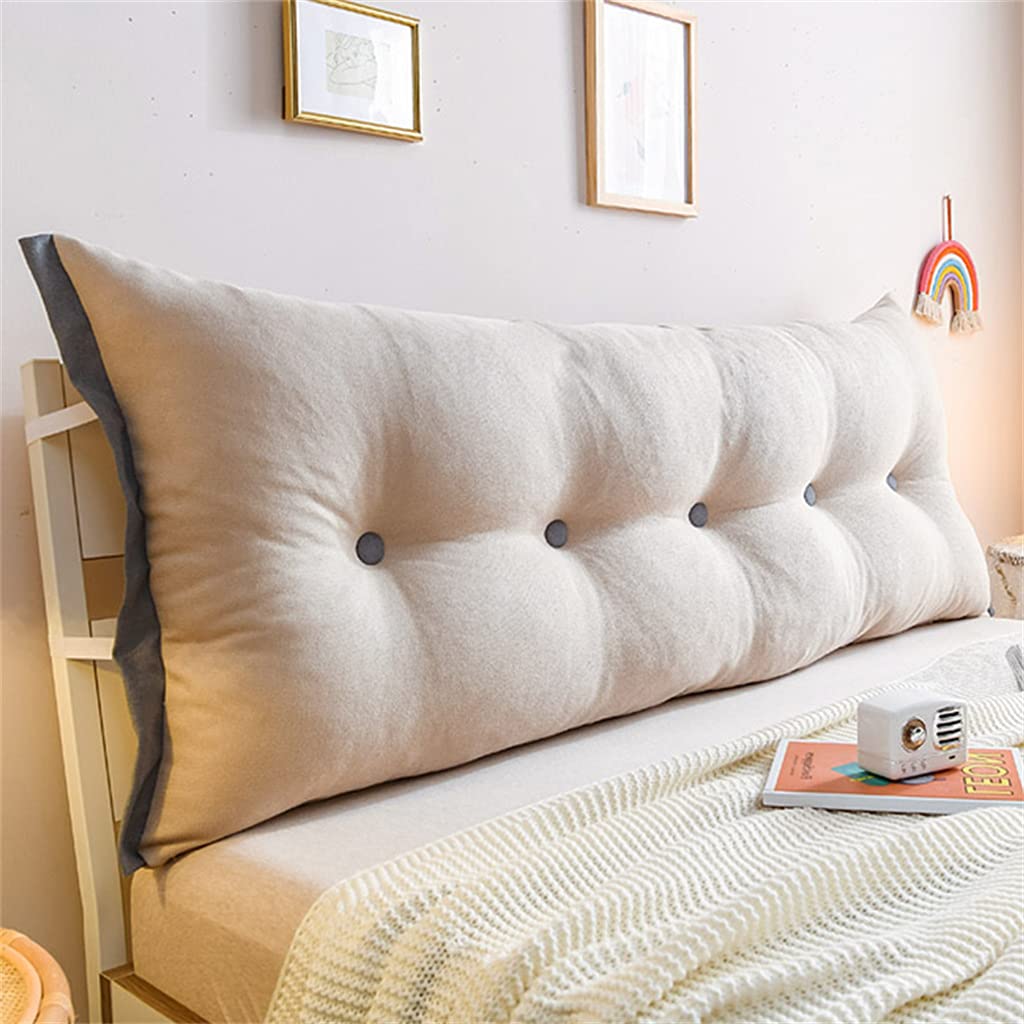 Coussin de lecture pour canapé, tête de lit, coussin de soutien lombaire, dossier ergonomique, bleu foncé, 60 x 50 x 20 cm